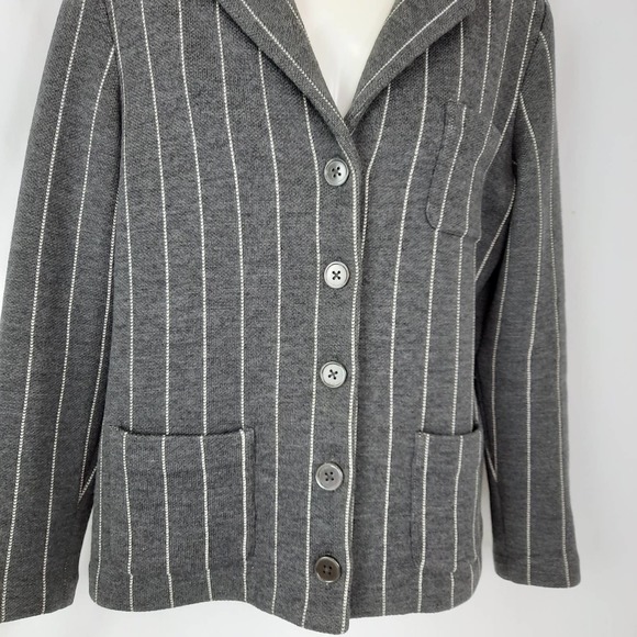 Lauren Ralph Lauren Merino Wool Button Down Pinstripe Blazer, Petite Small - Picture 5 of 16